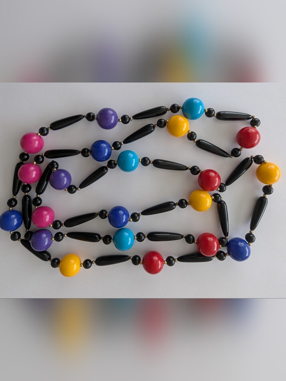 VTG 80'S ENDLESS FLAPPER NECKLACE